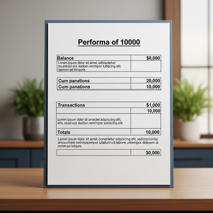 Generate Performa of 10000: Detailed Financial Statement Generate Performa of 10000: Detailed Financial Statement