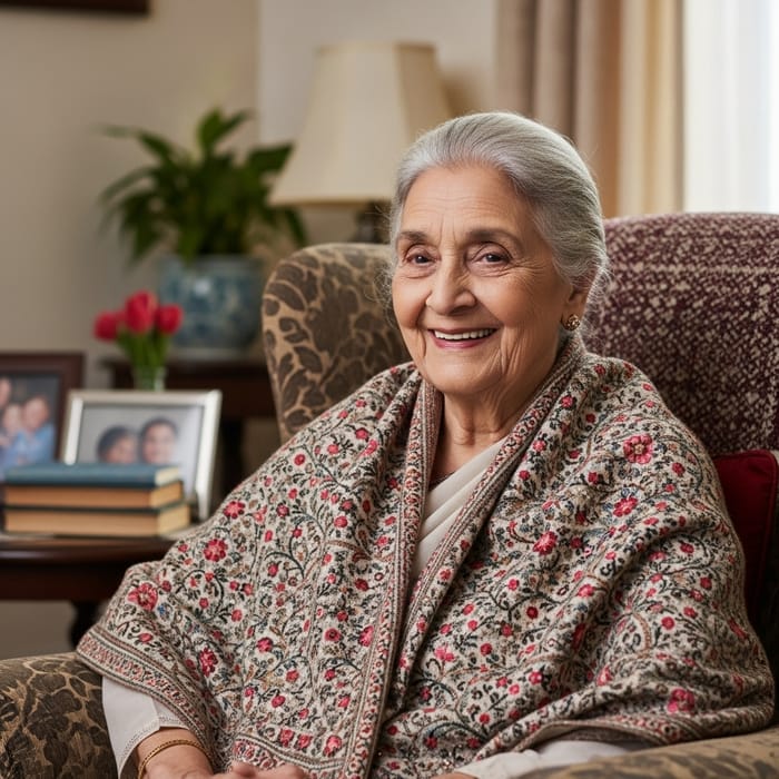 Sweet Grandmother Portrait with Beautiful Hairstyle | Heartwarming Smile Sweet Grandmother Portrait with Beautiful Hairstyle | Heartwarming Smile