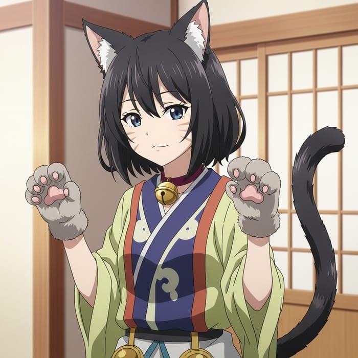 Adult Nekogirl Anime with Feline Characteristics Adult Nekogirl Anime with Feline Characteristics