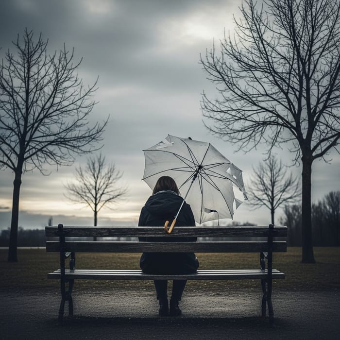 Artistic Visual Interpretation of Solitude and Hope - Depiction of Emotional Journey
