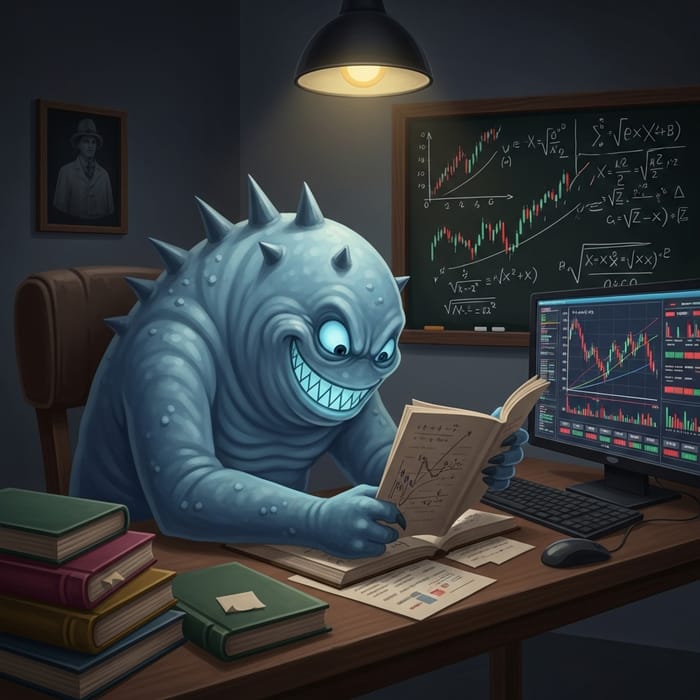 Ethereal Spectral Figure Analyzing Financial Data in Dark Room Ethereal Spectral Figure Analyzing Financial Data in Dark Room