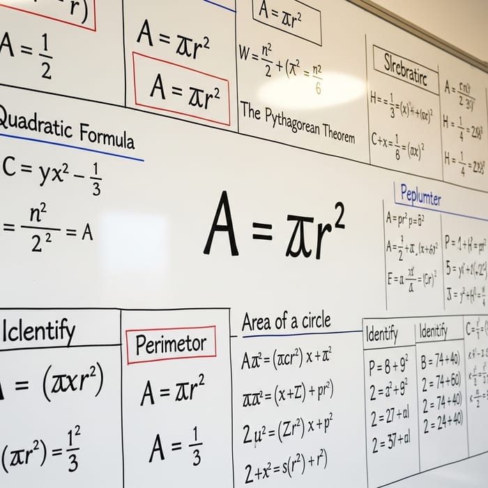 Maths Image: Area of a Circle & Algebraic Formulas Maths Image: Area of a Circle & Algebraic Formulas