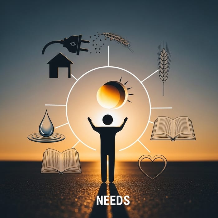 Human Needs: Escasez, Warmth, Shelter, Food, Water, Knowledge, Love Human Needs: Escasez, Warmth, Shelter, Food, Water, Knowledge, Love