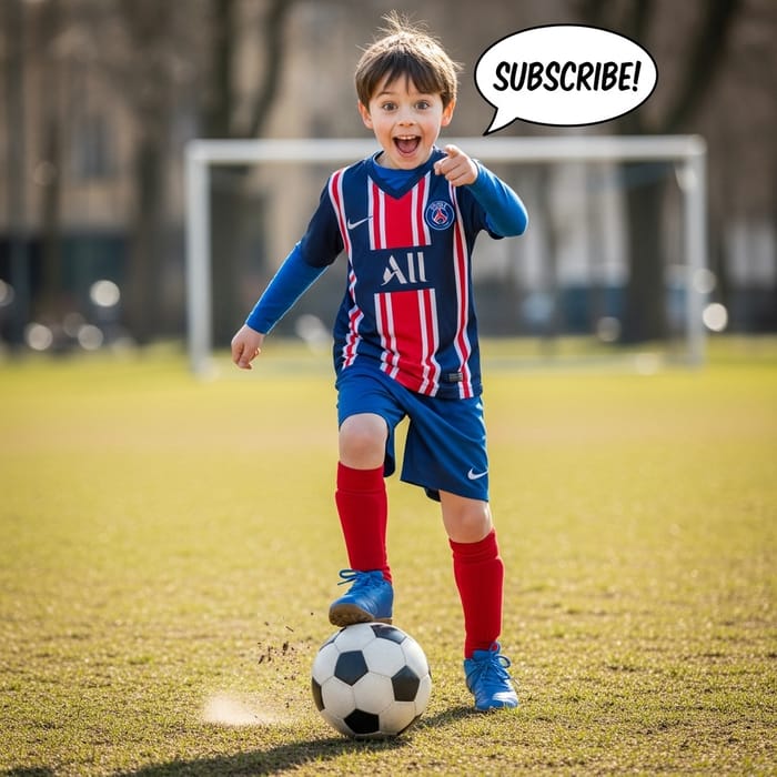 Child Playing Soccer in PSG Jersey | Subscribe to Channel Child Playing Soccer in PSG Jersey | Subscribe to Channel