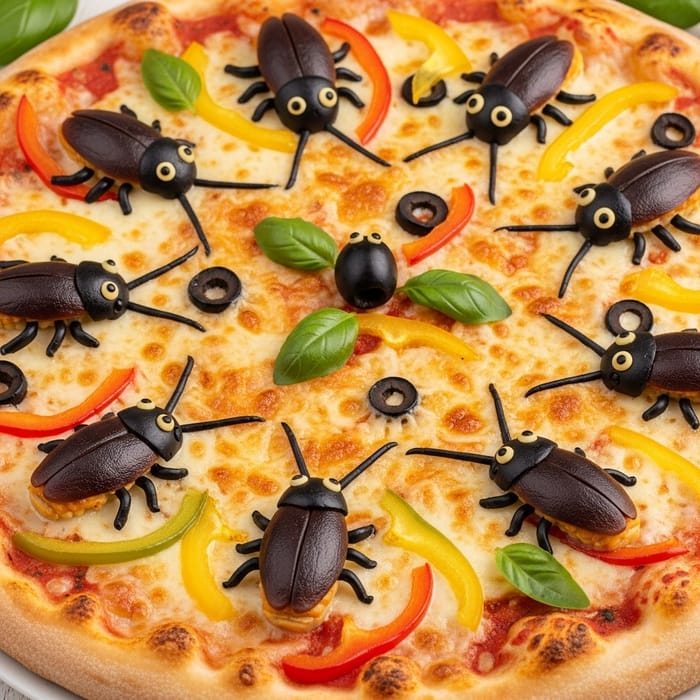 Creative Cockroach Pizza Ideas for Food Art Lovers Creative Cockroach Pizza Ideas for Food Art Lovers