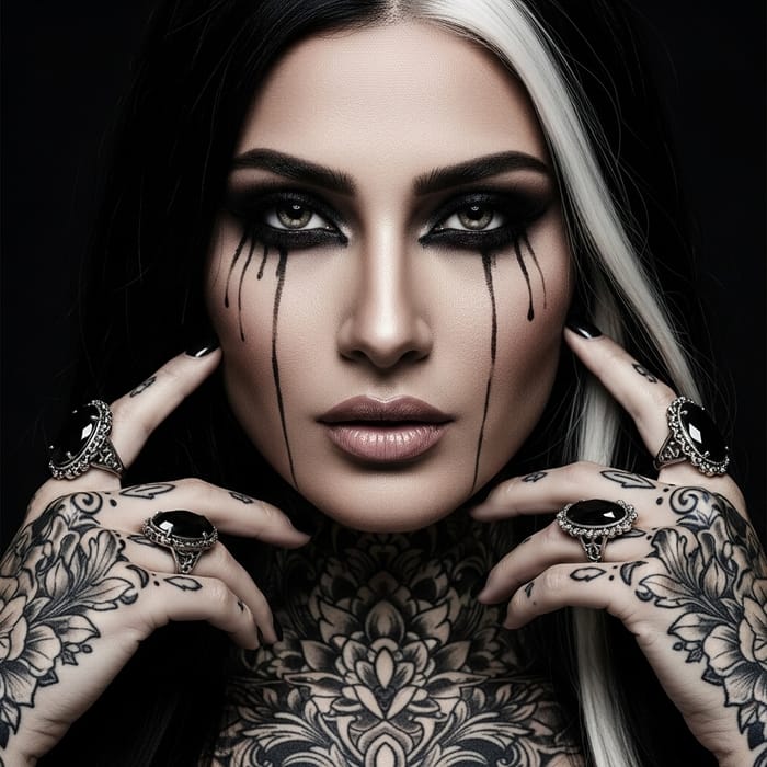Seductive Enigma - Mysterious Femme Fatale Portrait