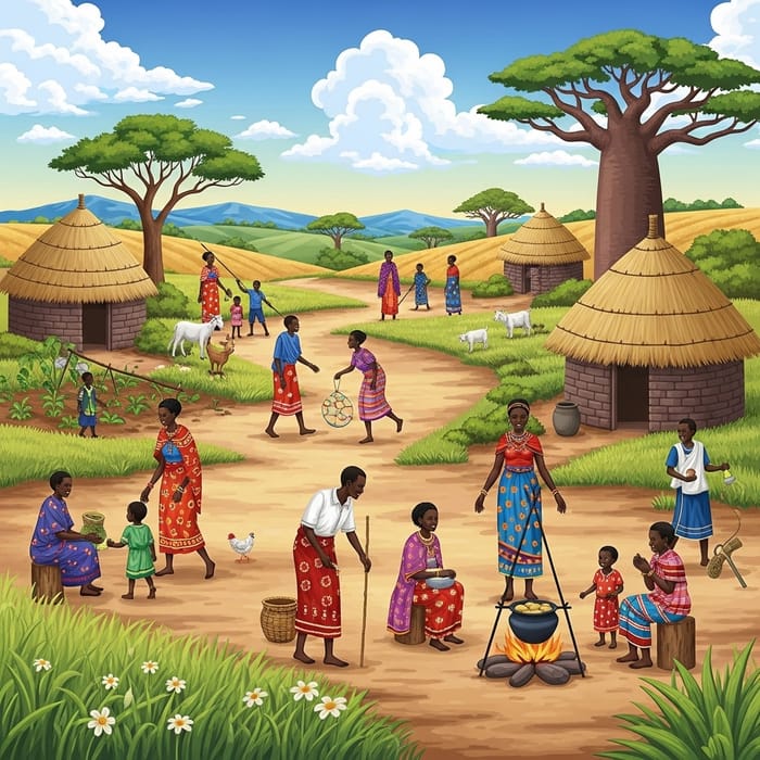 African Families in Rural Community: Life and Togetherness