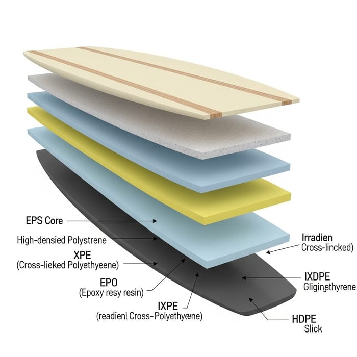 Surfboard Construction: High Density EPS to HDPE Slick Surfboard Construction: High Density EPS to HDPE Slick