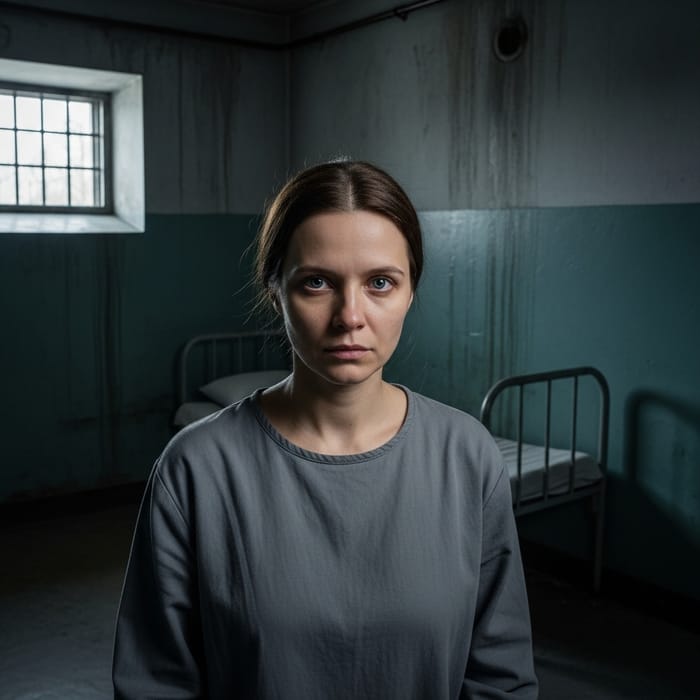 Russian Woman in Prison: Portrait of Strength and Resilience