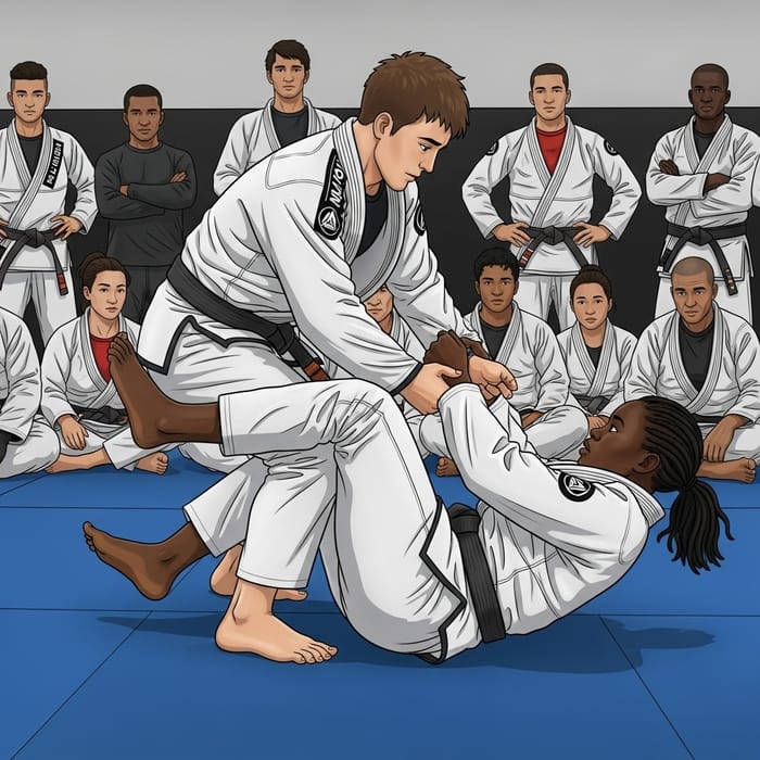 Intense Jiu Jitsu Sparring Match Illustrations Intense Jiu Jitsu Sparring Match Illustrations