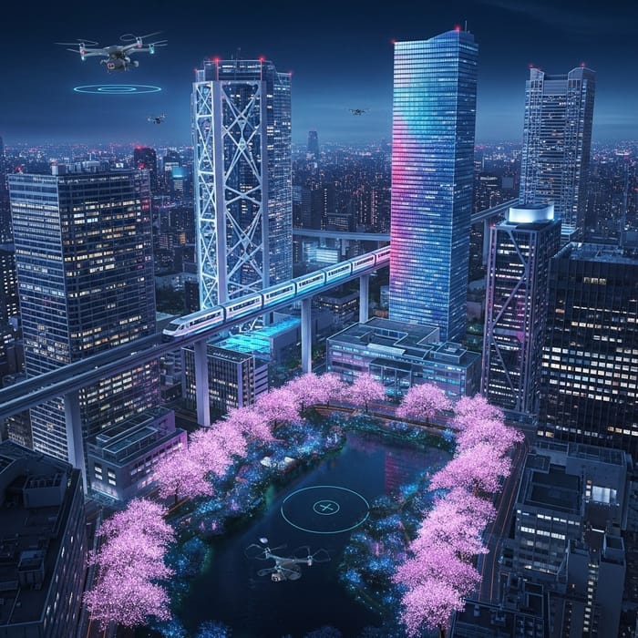 Futuristic Tokyo Skyline | A Surreal Cityscape Vision Futuristic Tokyo Skyline | A Surreal Cityscape Vision