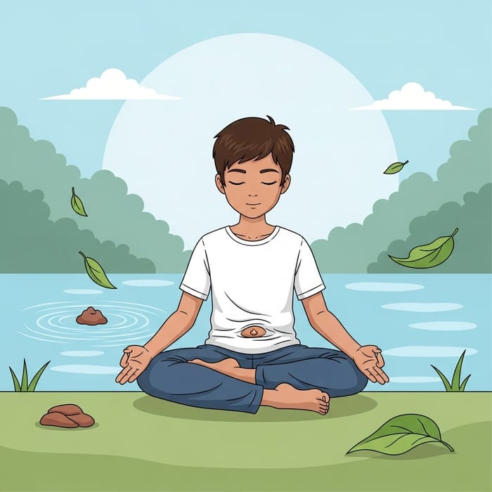 Meditation for Navel Energy: South Asian Boy's Focus Meditation for Navel Energy: South Asian Boy's Focus