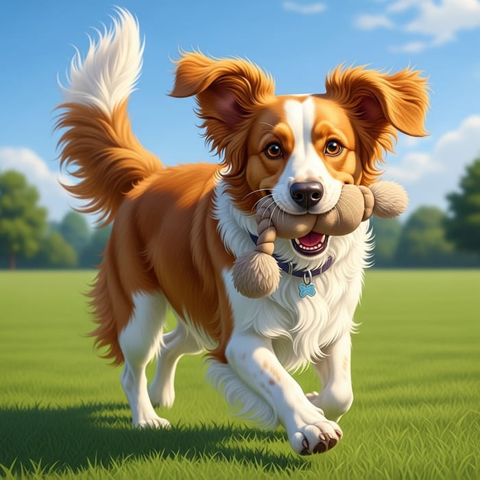 Adorable Dog with Shiny Fur - Happy and Playful Moment Adorable Dog with Shiny Fur - Happy and Playful Moment