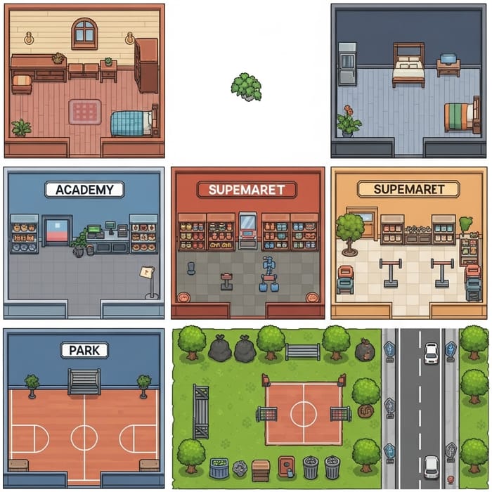 Cozy Top Down Pixel Art Assets for Games Cozy Top Down Pixel Art Assets for Games