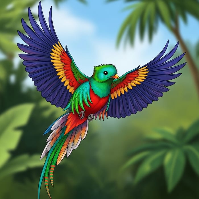 Beautiful Bird in Flight - Stunning Feathers Display Beautiful Bird in Flight - Stunning Feathers Display