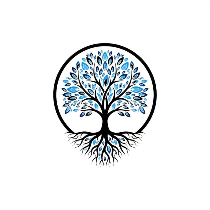 Modern Circular Tree Logo Design