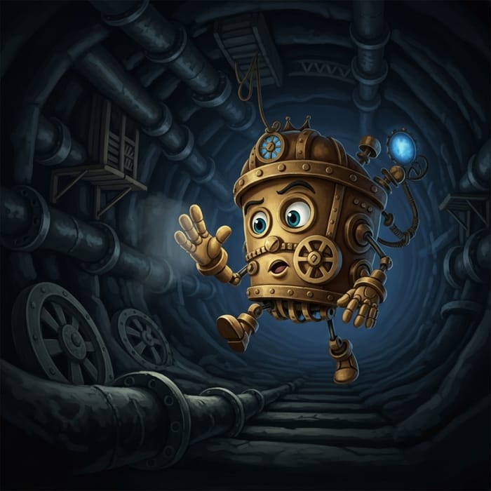 Exploring Hidden Depths: Steampunk Camera Reveals Dark Sewer Secrets