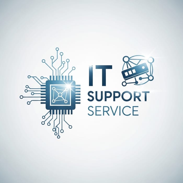 Professional IT Support Service Logo Design Professional IT Support Service Logo Design