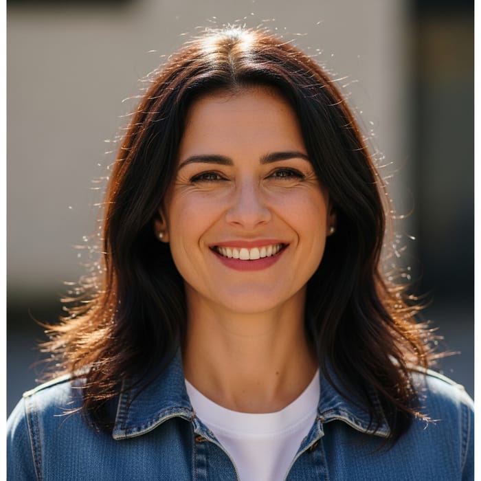 Warm-Smiling Brunette Woman | Casual Portrait Warm-Smiling Brunette Woman | Casual Portrait