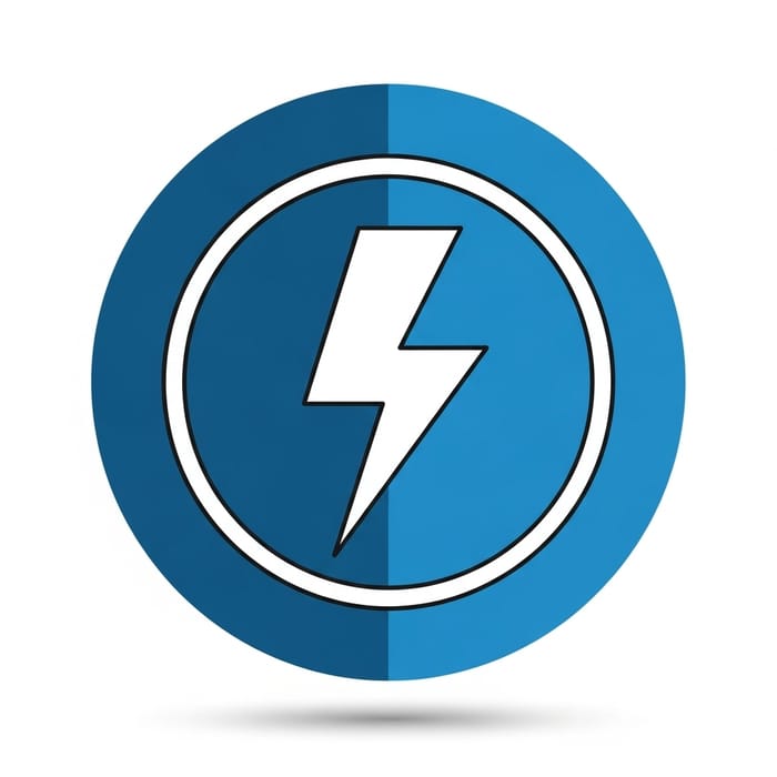 Electric Power Charging Symbol | Modern Lightning Icon