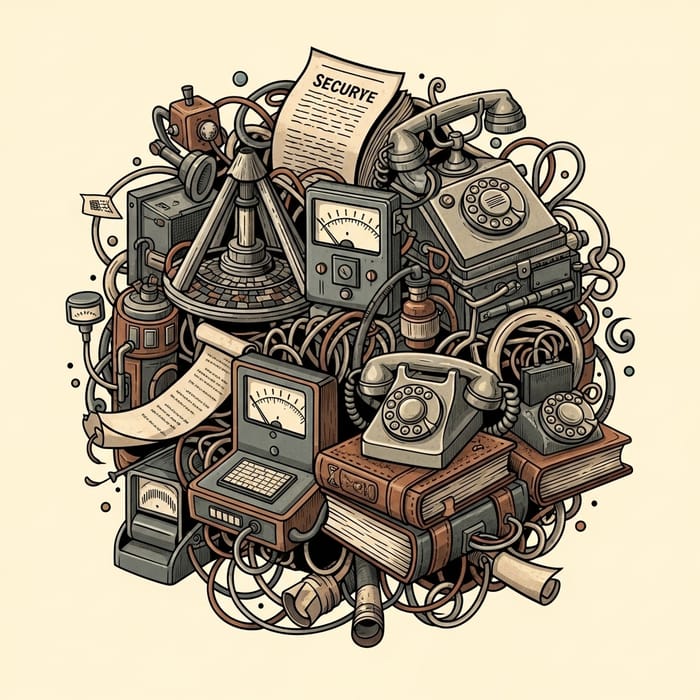Secure Network, Vintage Art Secure Network, Vintage Art