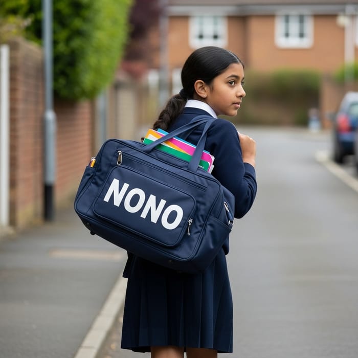 School Girl with Navy 'Nono' Bag | Back to School Style