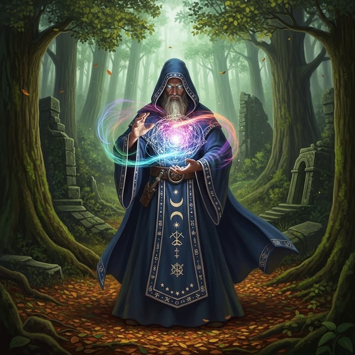 Mystic Wizard in Enchanted Forest Mystic Wizard in Enchanted Forest
