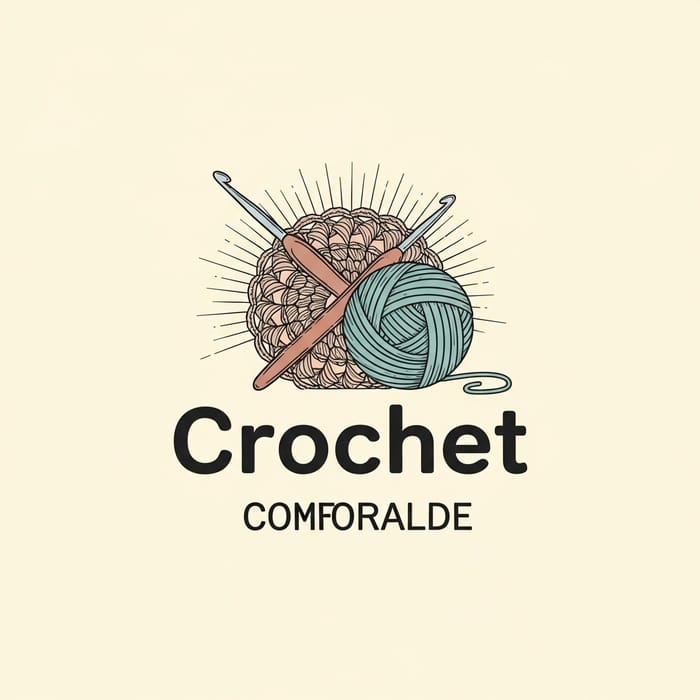 Homely Crochet Logo Design | Vibrant Handmade Art