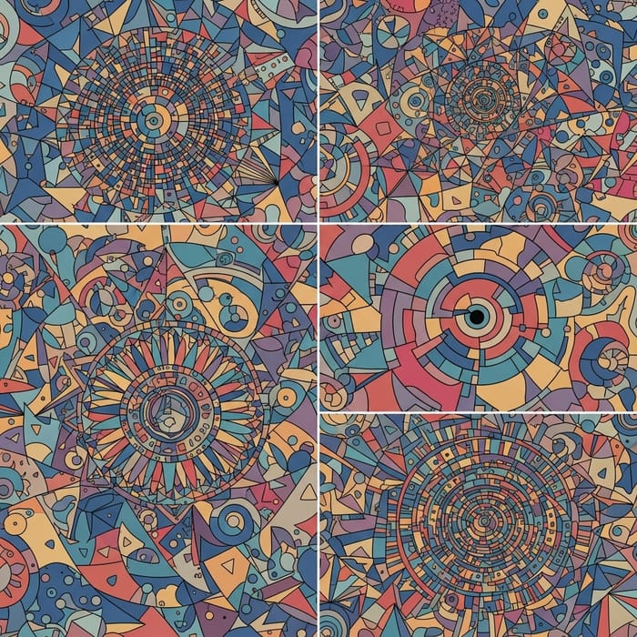 Vibrant Geometric Digital Designs with Colorful Patterns Vibrant Geometric Digital Designs with Colorful Patterns