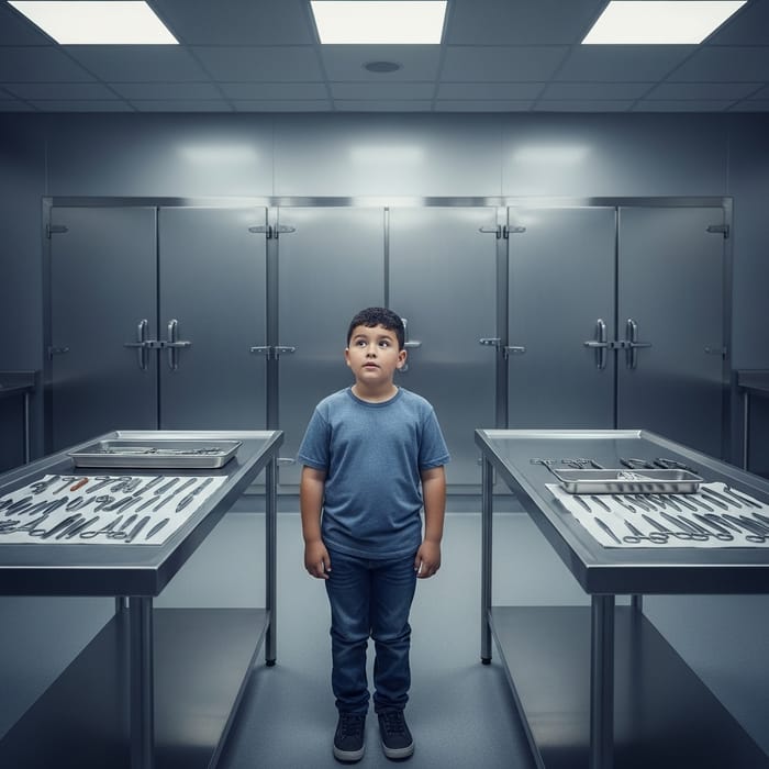 Obese Boy in Morgue Obese Boy in Morgue