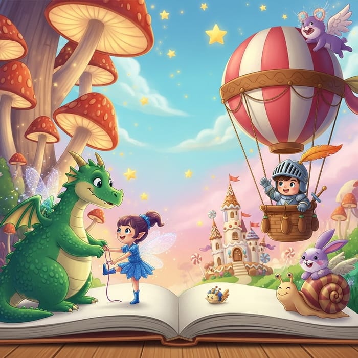Enchanting Fantasy Picture Book with Vibrant Illustrations Enchanting Fantasy Picture Book with Vibrant Illustrations