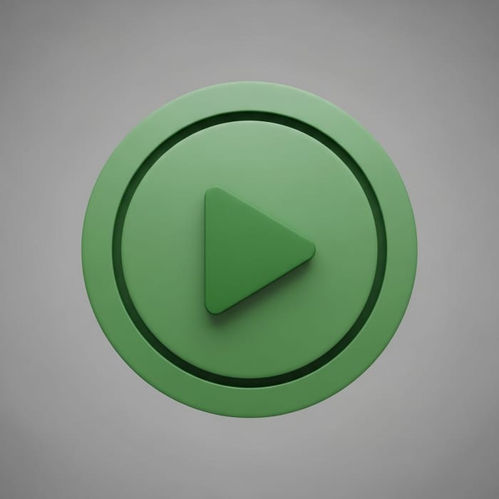Play Button Design | Green Triangle in Circle Play Button Design | Green Triangle in Circle