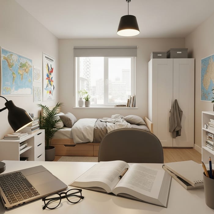 International Student Minimalist Living