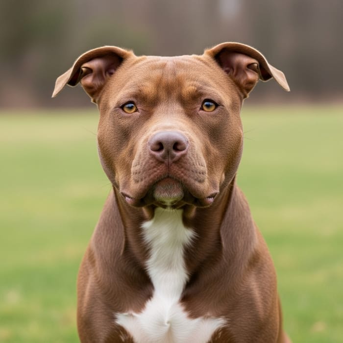 Brown Pitbull with White Chest - Cute Pets Images Brown Pitbull with White Chest - Cute Pets Images