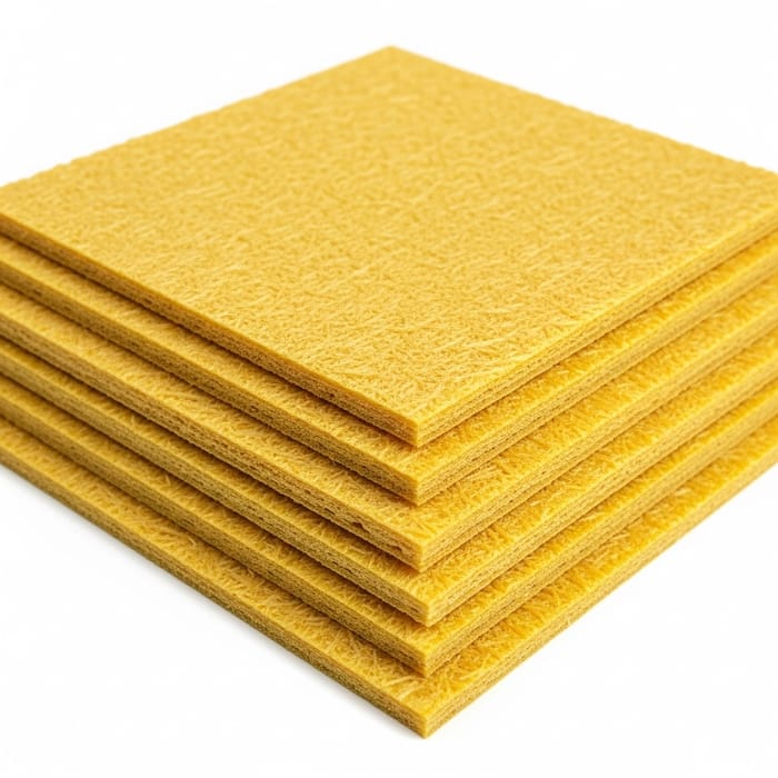 Durable Yellow Kevlar Layers: Intricate Visual Harmony
