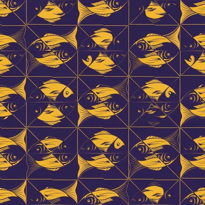 Dynamic Two-Hue Fish Tessellation Art Dynamic Two-Hue Fish Tessellation Art