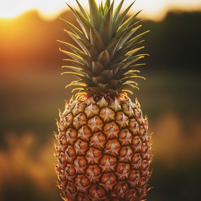 Fresh Pineapple with Geometric Patterns | Exotic Fruit