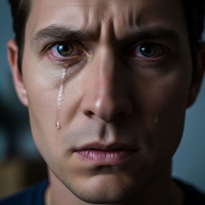 Realistic Human Face Stress Expression | Nikon D750 Photo