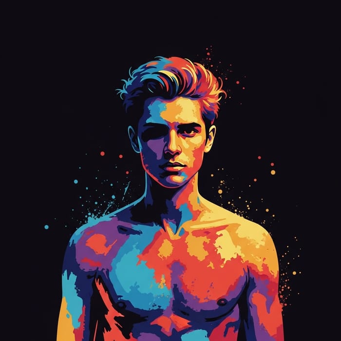 Arjan Singh - Vibrant Human Figure Artwork