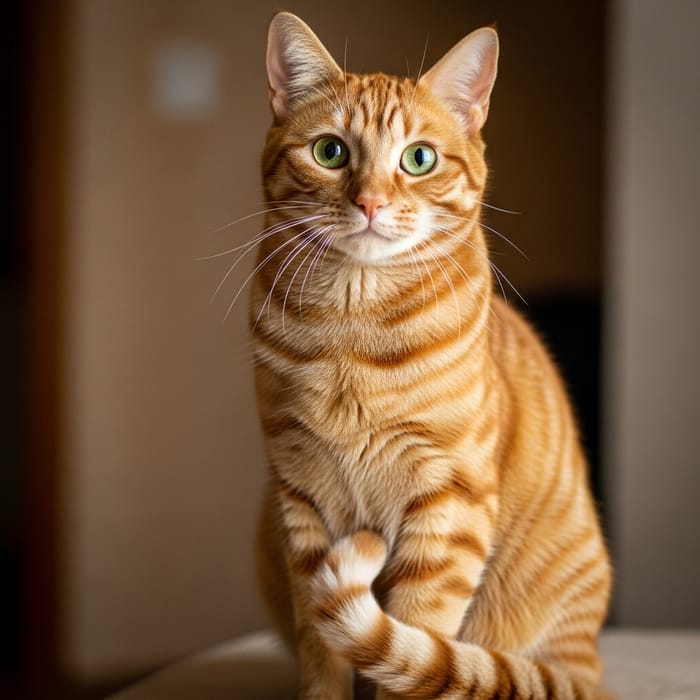 Majestic Striped Orange Tabby Cat Majestic Striped Orange Tabby Cat