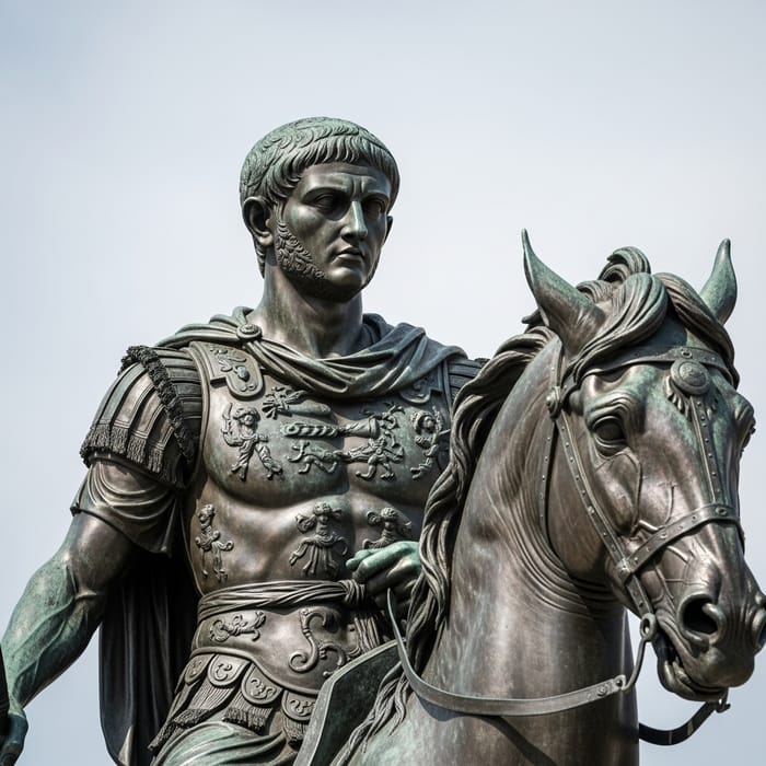 Courageous Bronze Statue of Marcus Aurelius
