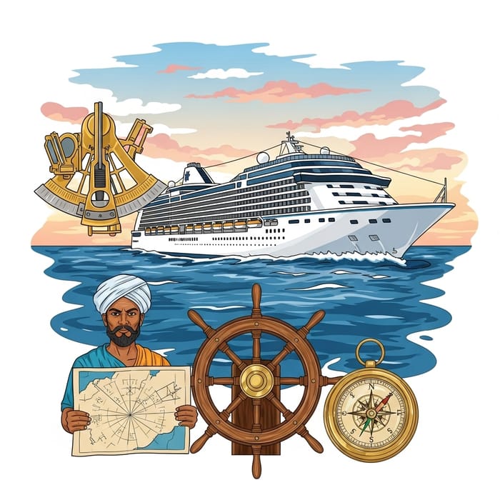 Adventure Cruise T-shirt Design - Nautical Journey Illustration Adventure Cruise T-shirt Design - Nautical Journey Illustration