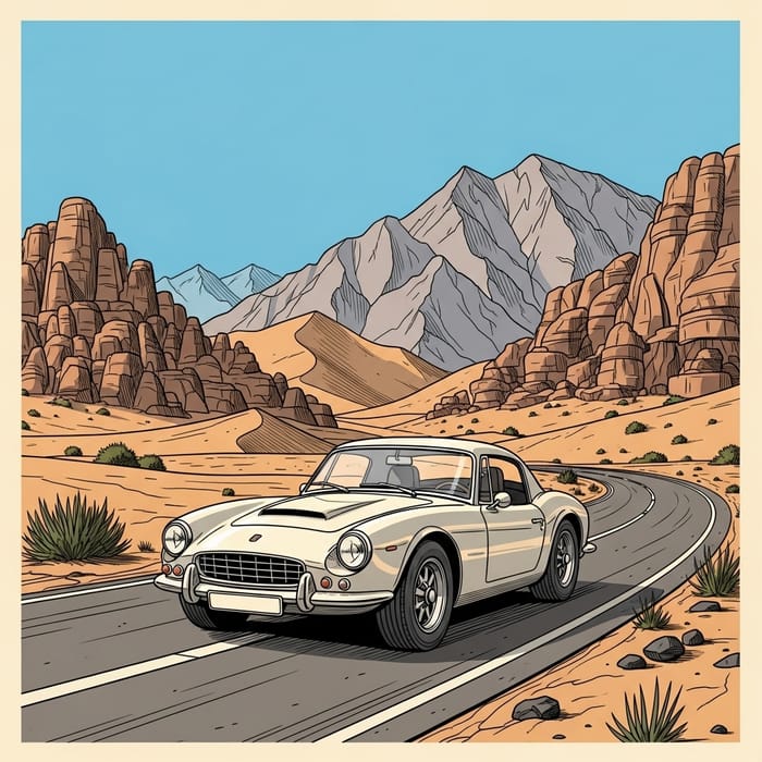 Vintage Porsche 911 Road Trip Poster Vintage Porsche 911 Road Trip Poster