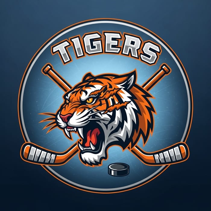 Tigers Hockey Team Logo Design Tigers Hockey Team Logo Design