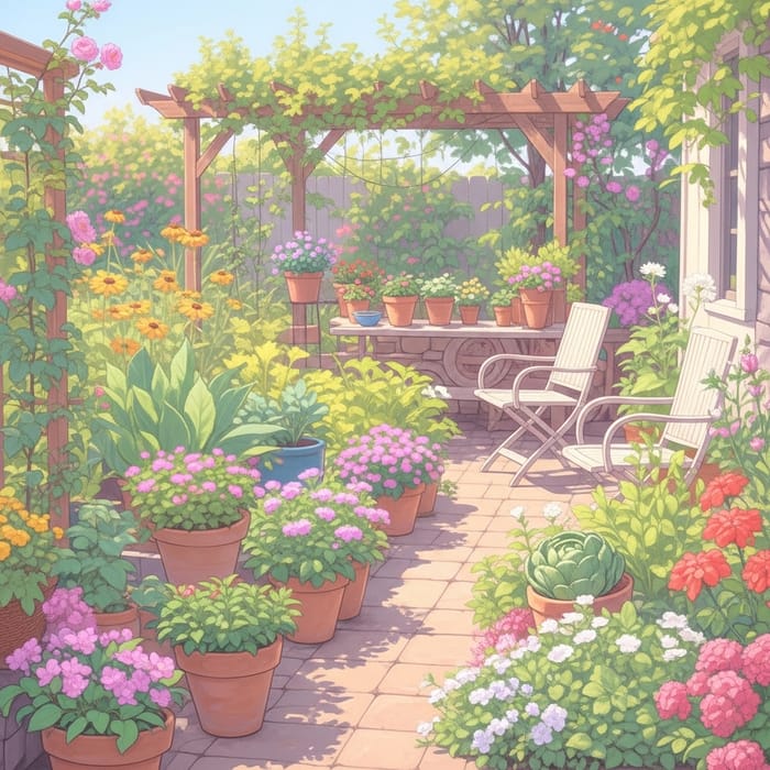 Vibrant Backyard Garden: Plants, Flowers, Vegetables & More