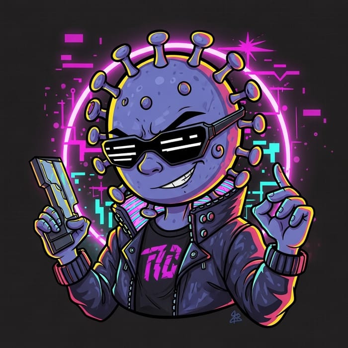 Personified Pathogen Hacker - Cyberpunk Art