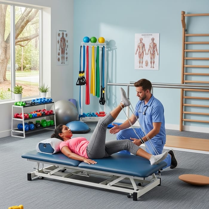 Professional Physiotherapy Session in Krankengymnastik Center