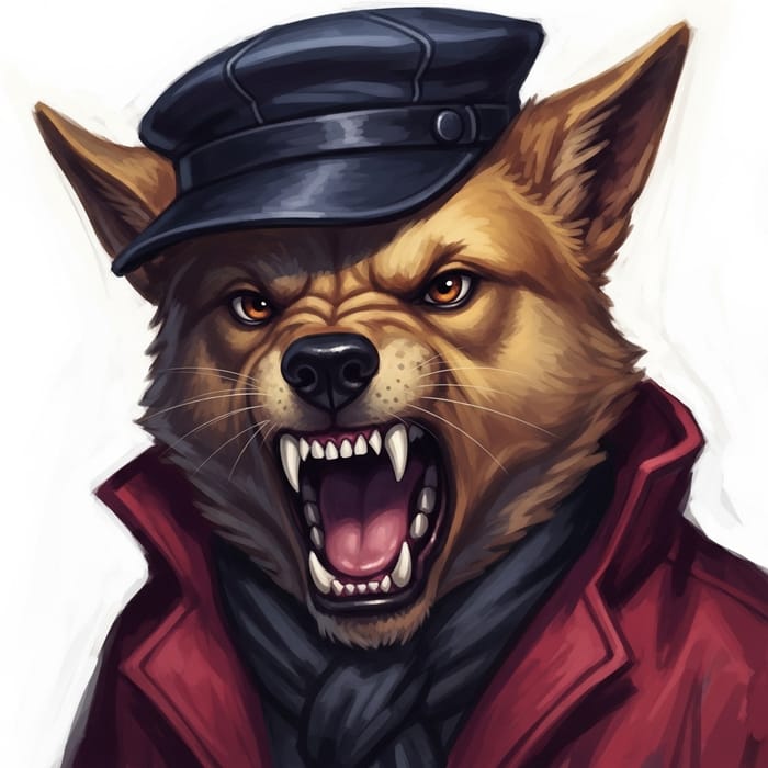 Intense Angry Dog Art | Bold Colorful Brushstrokes