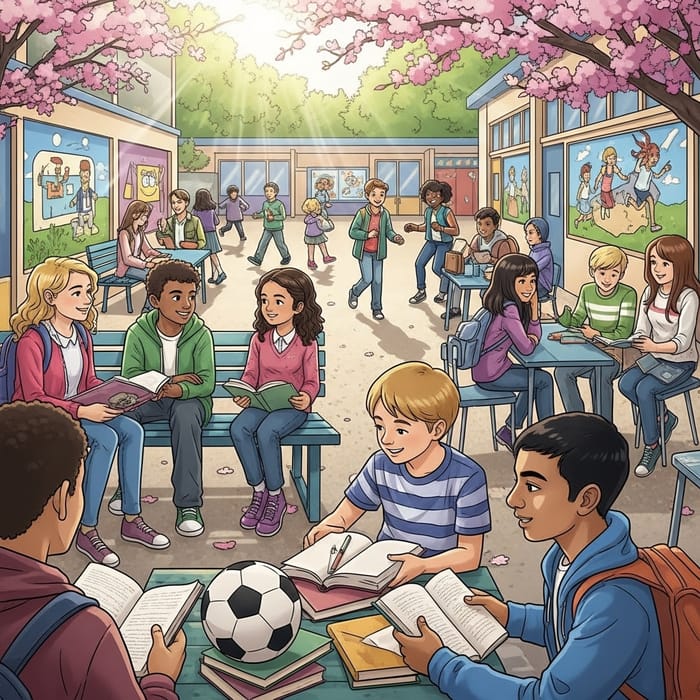 Nostalgic School Interval Vibe: Colorful, Informal & Pleasing Nostalgic School Interval Vibe: Colorful, Informal & Pleasing
