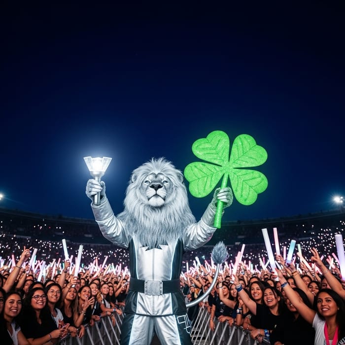Lucas the Luminous: Concert with a Majestic Lion